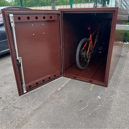 Tuffbox Bi-Bike Locker Outdoor Metal Bike Storage Shed for 2 Bikes