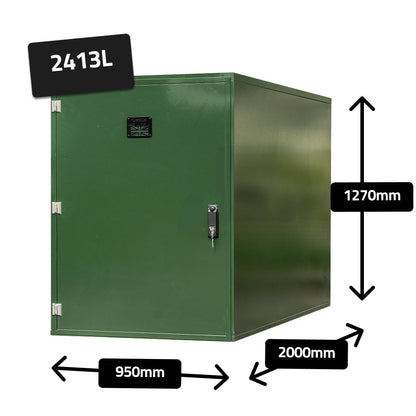 Tuffbox Bi-Bike Locker Outdoor Metal Bike Storage Shed for 2 Bikes