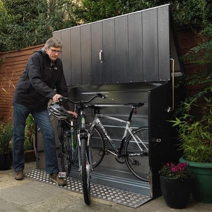 Trimetals Protect-a-Cycle™ with Ramp – High Security Metal Bike Store for 3 Bikes (SBD Approved)