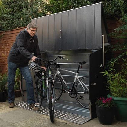 Trimetals Protect-a-Cycle™ with Ramp – High Security Metal Bike Store for 3 Bikes (SBD Approved)